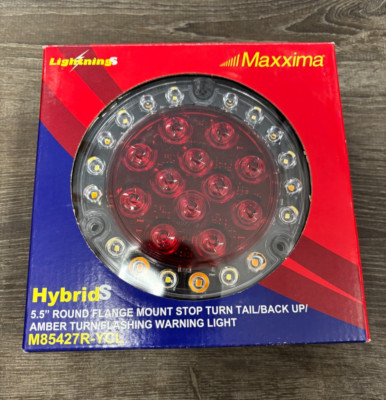 Maxxima HybridS (M85427R-YCL) 5.5'' Round Flange Mount Amber Light