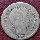 1897 S Barber Dime 10c Circulated #82196