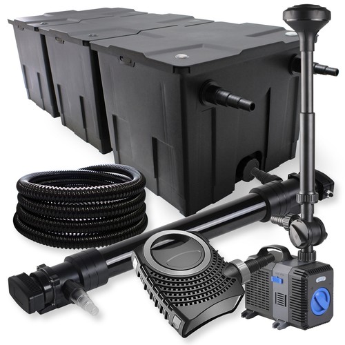 3Kammer Filter Set 90000l 72W UVC Teich Klärer NEO10000 80W Pumpe