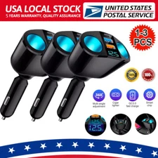 Dual USB Car Cigarette Lighter Socket Splitter Power Adapter Charger Outlet lot