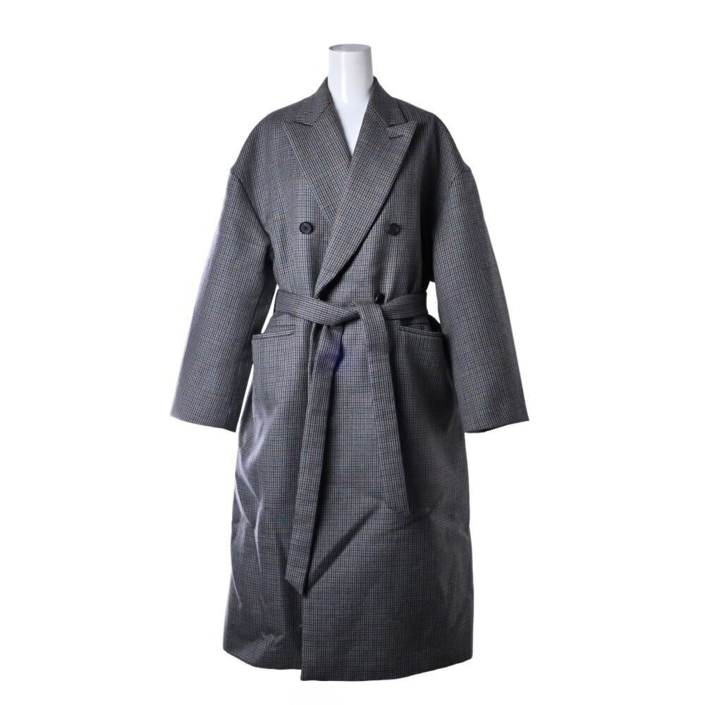 AURALEE】AURALEE Double Face Check Double Breasted Coat 0