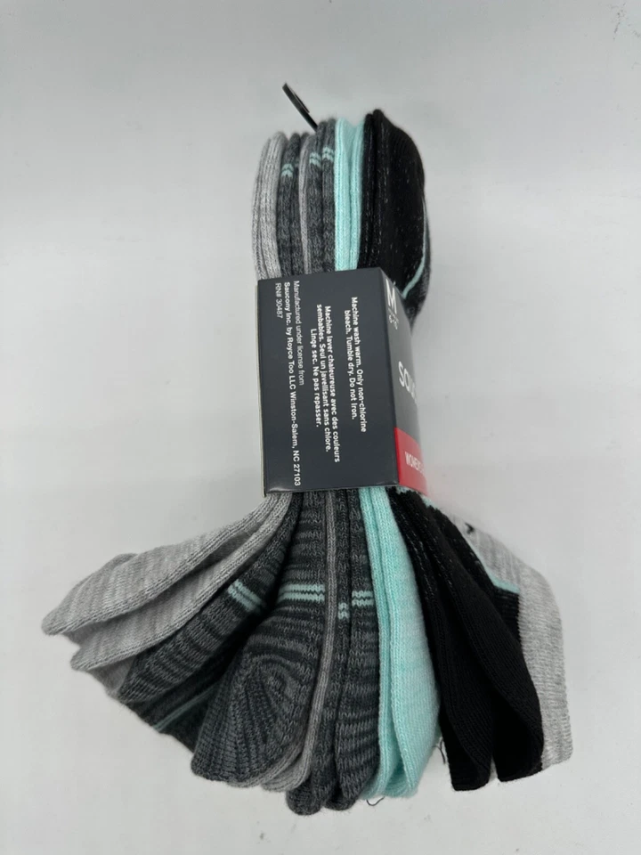 NUEVO PAQUETE DE 6 PARES DE PANELES DE MALLA SOPORTE ARCO ROUNDRY MUJER SAUCONY NO SHOW TALLA 6-10 Foto 4 de 4