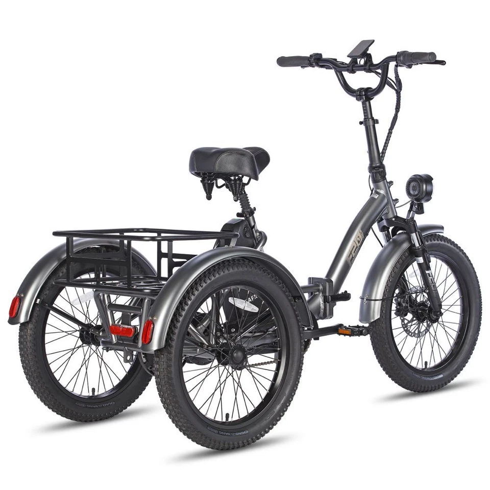 20 Zoll Elektro Dreirad E-Bike 48V 18.2AH 3 Räder Fahrrad Cargo Trike Tricycle - Bild 4 von 4