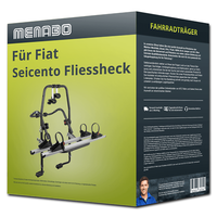 Menabo FahrradträGer Stand Up 2 Schwarz/Silber FüR Fiat Seicento Fliessheck 187