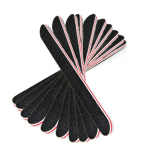 10pcs Manicure Nail File Lightweight Safe Black Sand Red Heart Nail