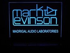 MARK LEVINSON  (ELITE SERIES) ETCHED ACRYLIC LED SIGN W/BLACK ACRYLIC BASE