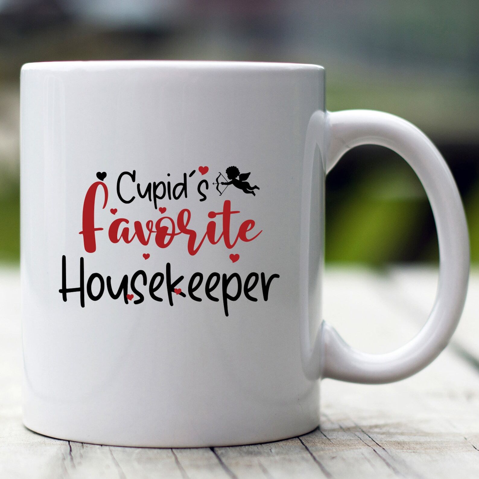 Cupid's Favorite Housekeeper Mug Valentine Housekeeper Mug Housekeeper Valentine