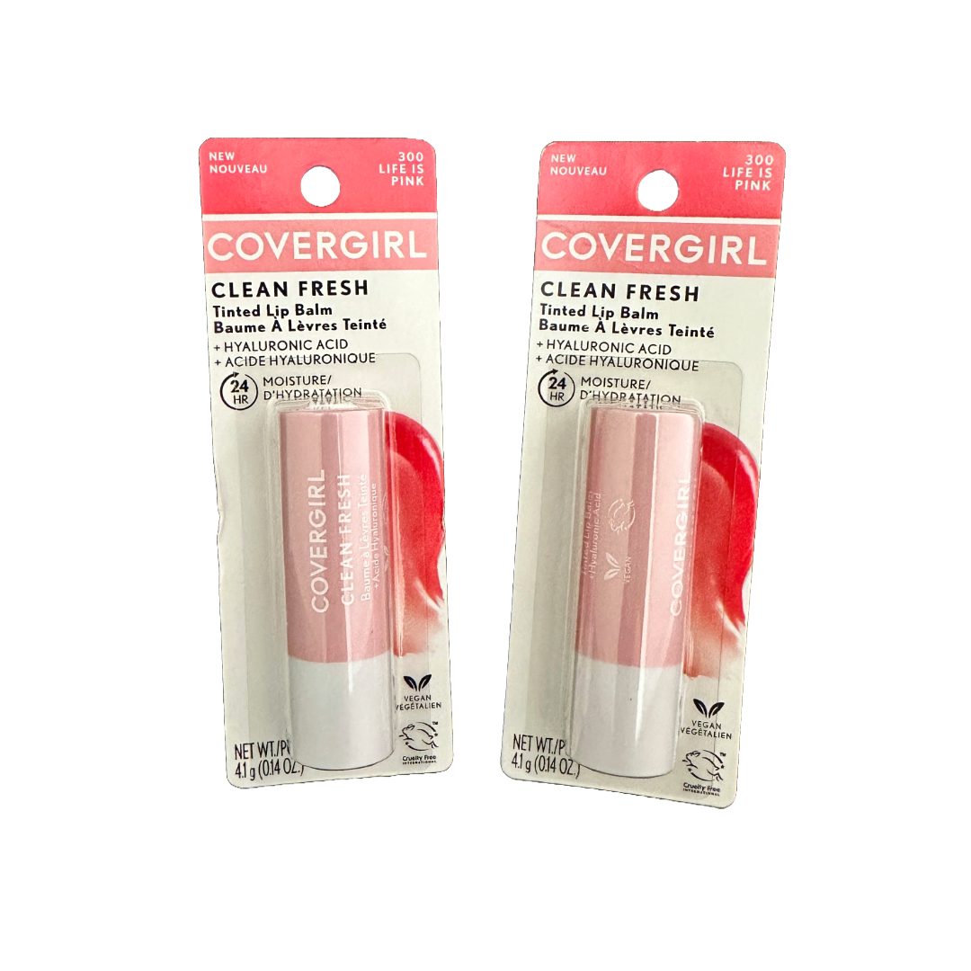 COVERGIRL Clean Fresh Tinted Lip Balm - 300 Life is Pink