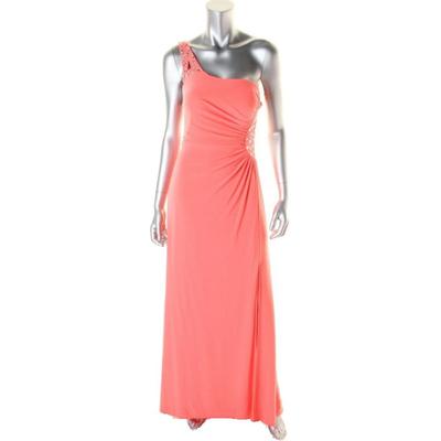 xscape orange dress Xscape Women's Printed Flutter-Sleeve Ruffle-Trim Dress - Coral/Pink