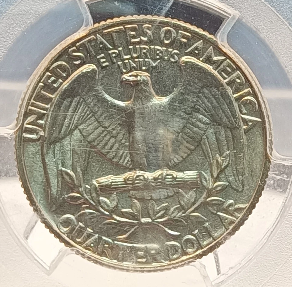 1970 Washington Quarter Dollar 25¢ - Graded PCGS MS66 - UNC Uncirculated  - Image 3 of 4