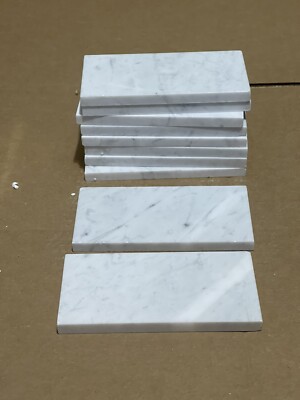   New 1 tile Carrara 3x6 Polished Marble Tile Backsplash Wall Floor