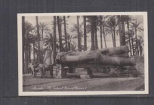 EGYPT, MEMPHIS, COLOSSAL STATUE OF RAMESES II, c1930 real photo ppc., unused.