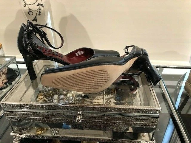 Zapatos de tacón alto Carlos Falchi negros - talla 6 - nuevos con etiquetas Foto 3 de 4