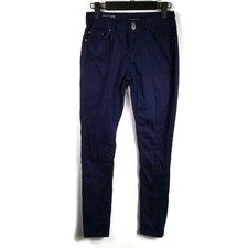 Red Bottoms Blue Skinny Stretch Khaki Chino Pants Womens Jr 7/8 Actual 26x29