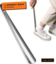 Shoe Horn Long Handle for Seniors,16.5" Long Metal Shoehorns for Men Women Kids,
