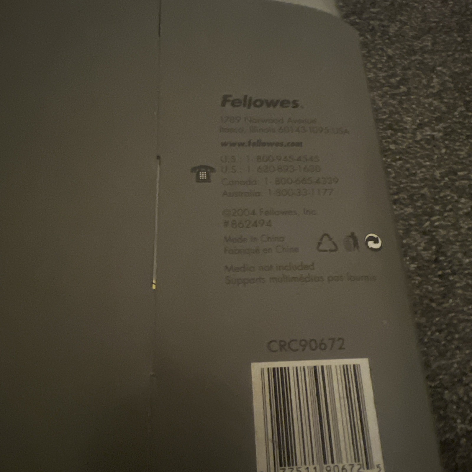 Fellows 60 Disc Slide Out DVD/ CD Storage Case Push Open Desktop Holder Vintage