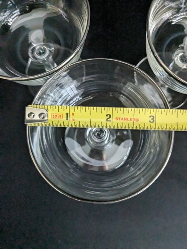 VTG Cristal D'Arques Durand Champagne Glasses Platinum Rim Made In France (4) #1 - Picture 6 of 6