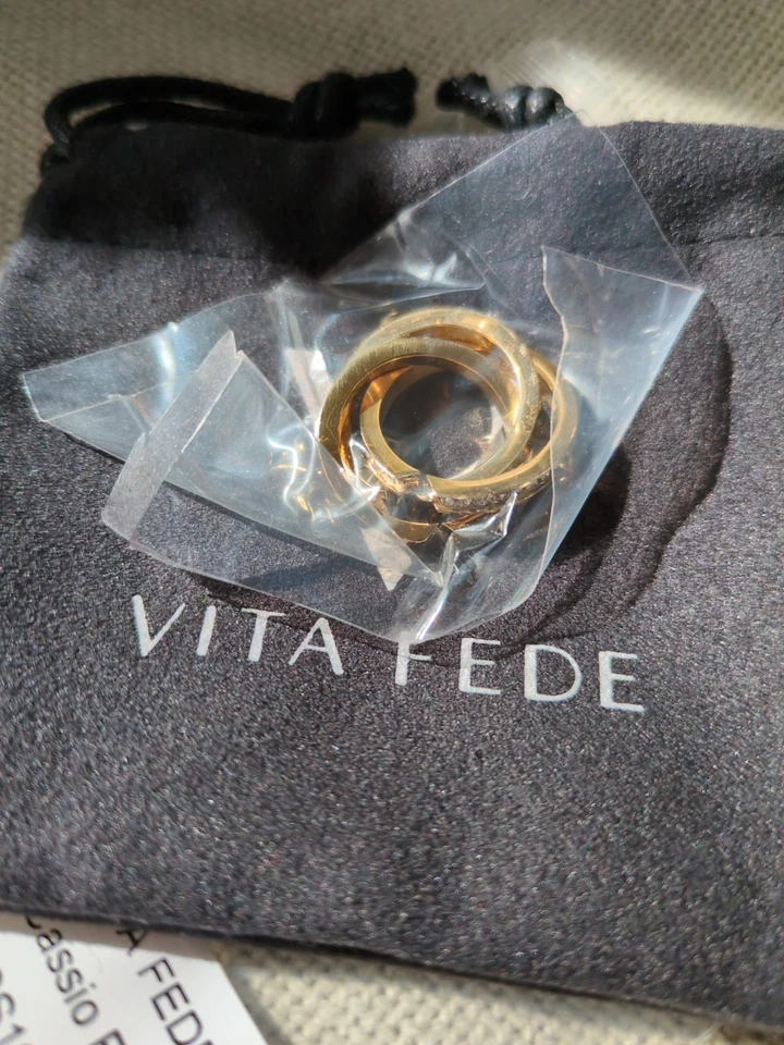 Juego de anillos Cassio de oro Vita Fede para mujer talla 7 Foto 4 de 4