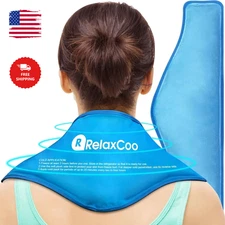 Gel Ice Pack for Neck Shoulder Pain Reusable Cold Therapy Wrap for Swelling
