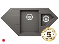 Schock Signus C-150 A Silverstone Granit-SpüLe EinbauspüLe Grau EckspüLe KüChens