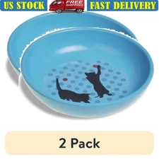 Eco-Friendly Cat Dish Non-Skid Silicone Bottom Whisker Friendly Durable Bowl New
