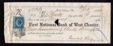 6H319 - 1883  - FIRST BANK OF WEST CHESTER, PA