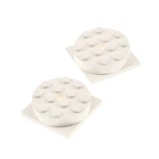 2x Lego Turntable Plate 4x4x1 Cream White Round Brick 3404 3403c01