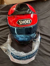 SHOEI NEOTEC II Mirror Shield Red Full Face Helmet Visor Used