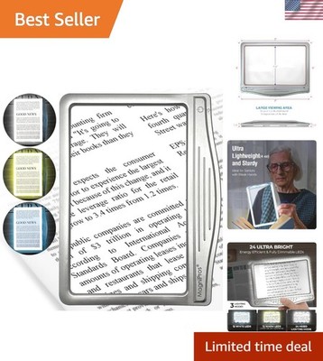 Eye-Caring 3X LED Magnifier for Small Print - Ideal for Aging Eyes & Low Vision