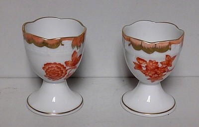 Herend FORTUNA (VBOH) Single Egg Cups (#262) BEST More Items Here SET OF TWO