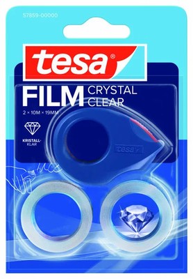 tesa Film + Mini Abroller 10 m x 19 mm, rot-blau  Klebefilm