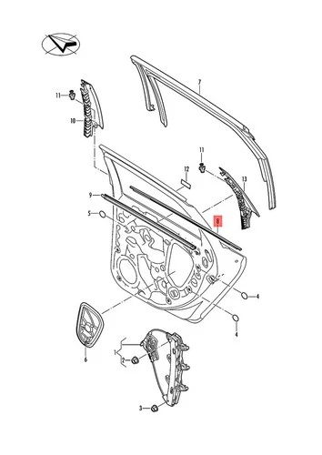 Genuine VW Jetta Vento BU3 BU4 Window Aperture Seal chrome 17A8394752ZZ