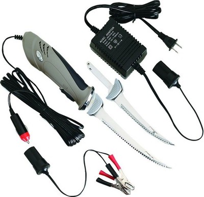 Rapala Deluxe Electric Fish Fillet Knife Set AC / DC Adapter 6'' & 7.5'' - PGEF1