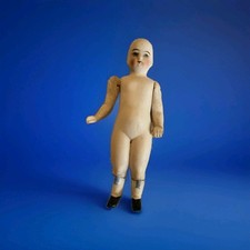 Antique German bisque Miniature Doll, Stiff Neck 5 Jointed Arms Legs Germany