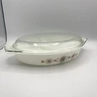 Vintage Pyrex Town & Country 1-1/2 Quart Divided Casserole Baking Dish with Lid