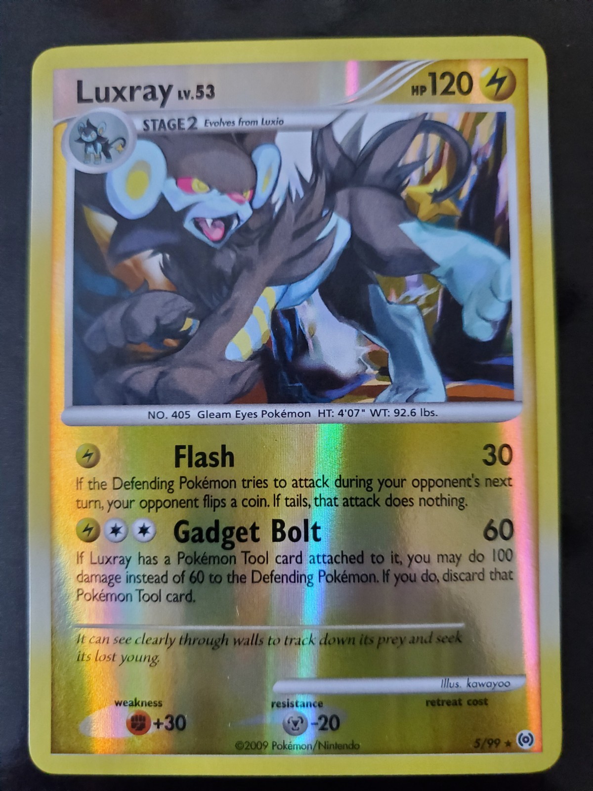 Luxray 5/99 Reverse Holo Rare Pokemon TCG Card Platinum Arceus Near Mint NM