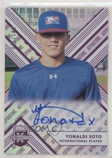 2018 Panini Elite Extra Edition Aspirations Purple /100 Yonaldi Soto Auto 1u6