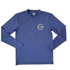 Billabong Mens L/S Swim Rash Guard Shirt UPF 50 Sun Protection Small Navy Blue