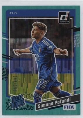 2023-24 Panini Donruss FIFA Rated Rookie Teal /199 Simone Pafundi #198 0ud4