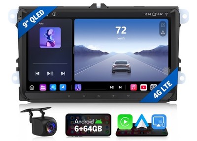 Android 13 Radio für VW Golf 6 Passat B7 WiFi 6 DSP 9'' QLED 6+64 GPS RDS CarPlay