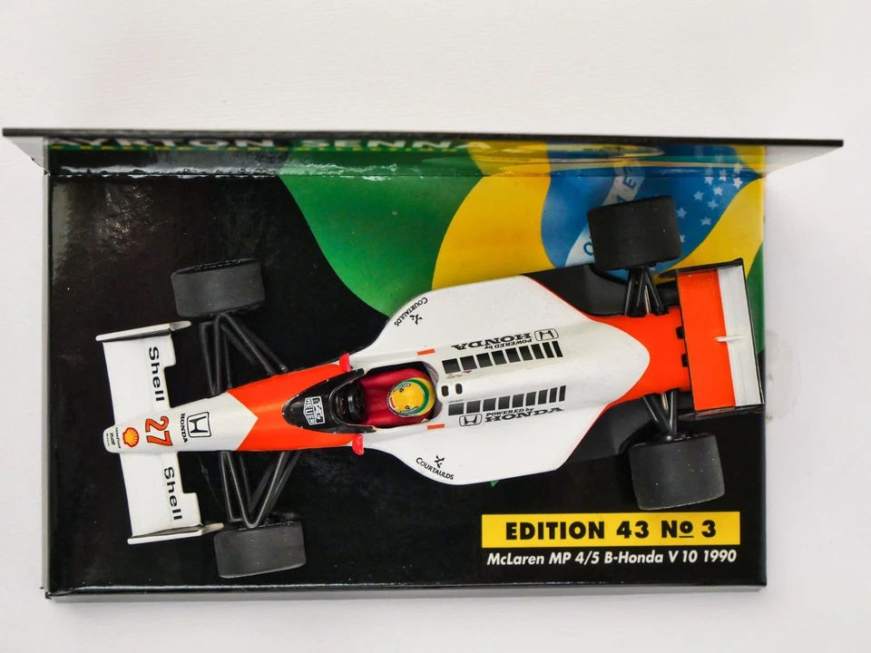 AYRTON SENNA 1:43 McLaren MP4/5 B 1990 Minichamps Edition 43 n3 World Champion - Immagine 4 di 4