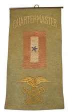 Original WWI US Army QUARTERMASTER QM Son In Service Window Hanger Banner DR14