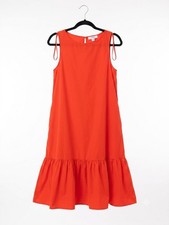 Christopher John Rogers Target Small Red Sleeveless Maxi Dress Ruffled Hem
