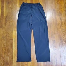 Nike Dri-FIT Pants Mens Large Black Athletic Track Warm Up Zip Leg 519809-010