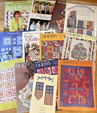 Quilting  Applique Lot of 13 - Patterns, Vtg Quilters Newsletter Magazine, Book
