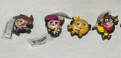 FAIRLY ODD PARENTS JIBBITZ SET (Timmy Turner/Cleft/Wanda/Wanda Fish) RARE NEW