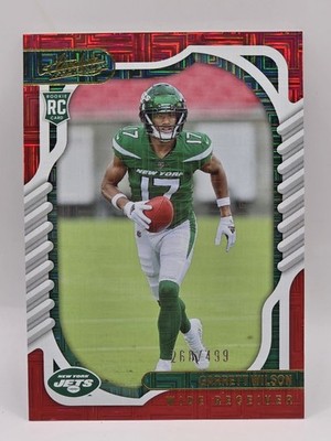 2022 Panini Absolute - Rookies Garrett Wilson #106 Red Squares /499 (RC)