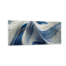 Quadro su Vetro 100x40cm Colore Onda 3D Stampe Immagini Quadri Moderni Murale