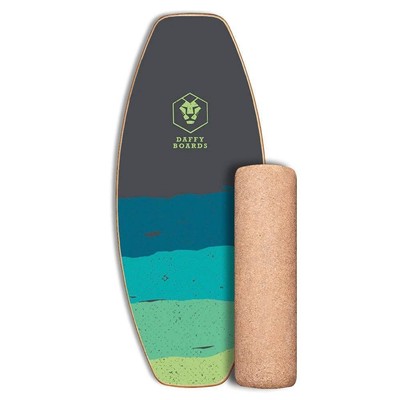 Daffy Boards Allrounder Balance Board Set mit Korkrolle - Stripe Black - NEU -
