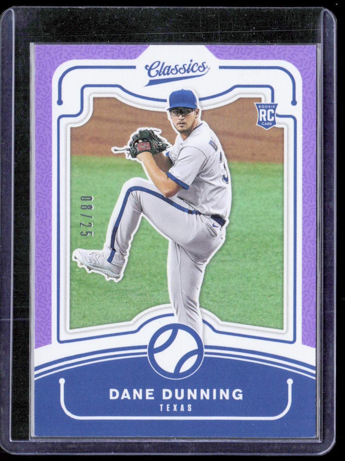 2021 Panini Chronicles #6 Dane Dunning Classics Purple #/25 Texas Rangers